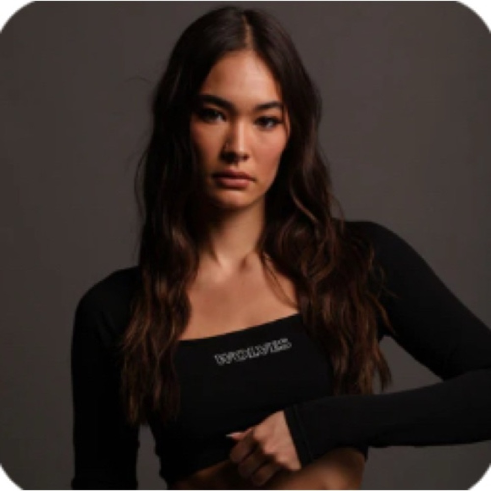 harcore l/s everson sage seamless long sleeve top in black